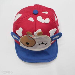 Eco-Friendly cow design baby baseball cap/sunhat