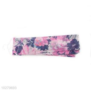 Promotional Flower Pattern TR Cotton Scarf for Women