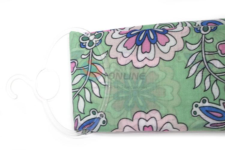 Great Flower Pattern Green TR Cotton Scarf for Women