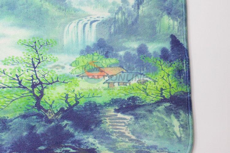 Vintage Landscape Painting Carpet Flannel Carpet Floor Mat