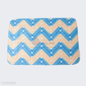 Fashionable Blue and Orange Color Striped Carpet Mats Floor Mat