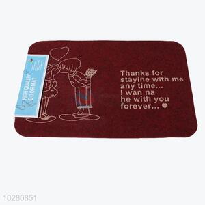 Low Price Cartoon Couple Printed Door Mat Floor Mat