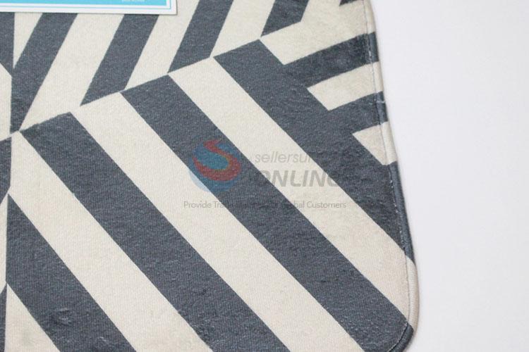 Black and White Striped Living Room Carpet Floor Mat