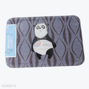 High Quality Cartoon Panda Printed Flannel Door Mat Floor Mat