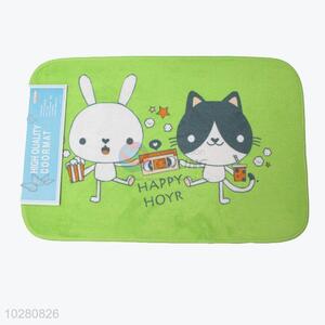 Cartoon Rabbit and Cat Printed Rugs Flannel Living Room Carpet Floor Mat