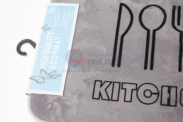 Grey Color Cute Kitchen Tableware Pattern Door Mat Floor Mat