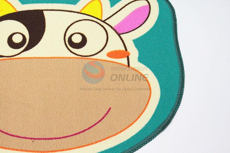 Soft Cartoon Cow Shaped Polyester Living Room Carpet Floor Mat