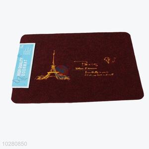 Wine Red Eiffel Tower Pattern Living Room Carpet Floor Mat