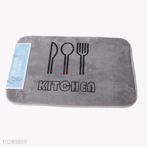 Grey Color Cute Kitchen Tableware Pattern Door Mat Floor Mat