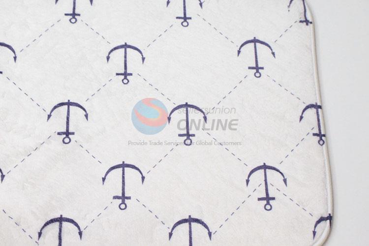 Wholesale Boat Anchor Pattern Flannel Living Room Carpet Floor Mat