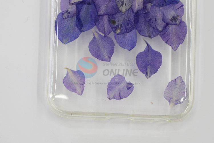 Top Selling Purple Color Petal Style TPU Mobile Phone Shell for iphone