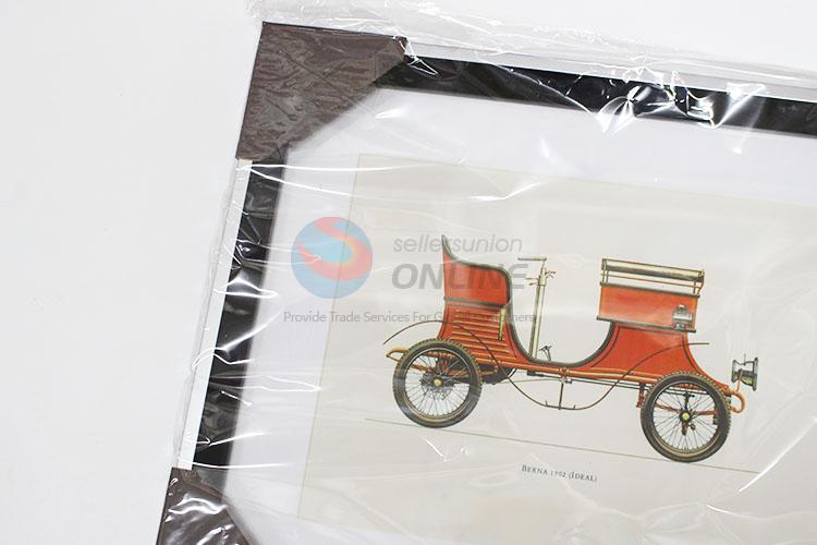 Simple Cartoon Vintage Car Printed Oil Painting for Wall Decoration