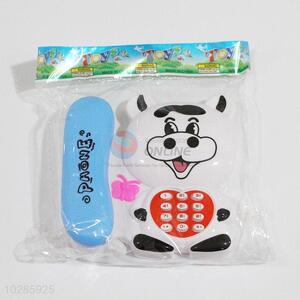 Hot Sales Cartoon Cow Shaped Mobile Phone Electric Toy for Kids