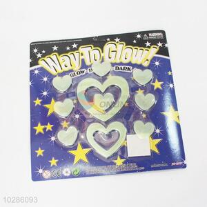 Cute low price best sales loving heart shape luminous stickers