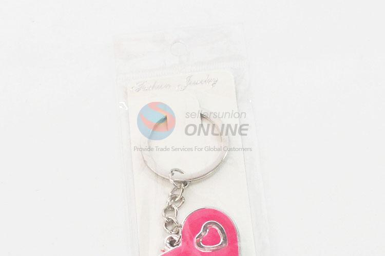 Fashionable low price loving heart shape key chain