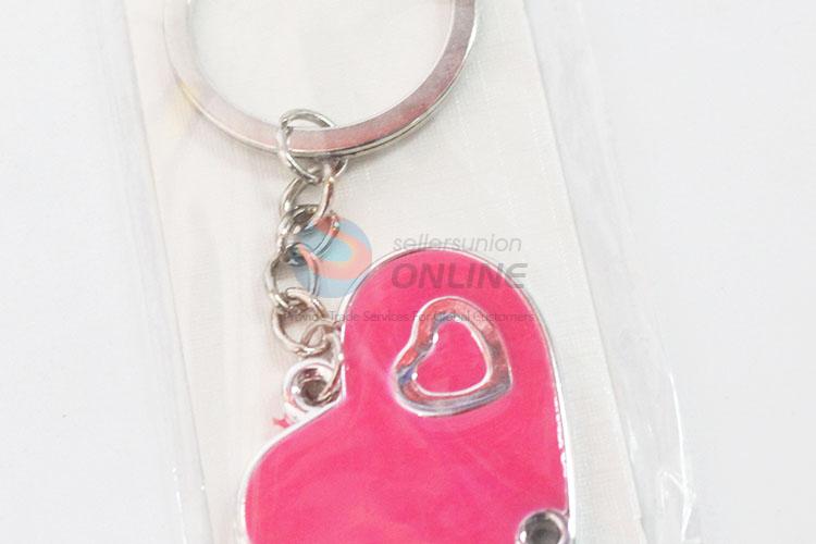 Fashionable low price loving heart shape key chain