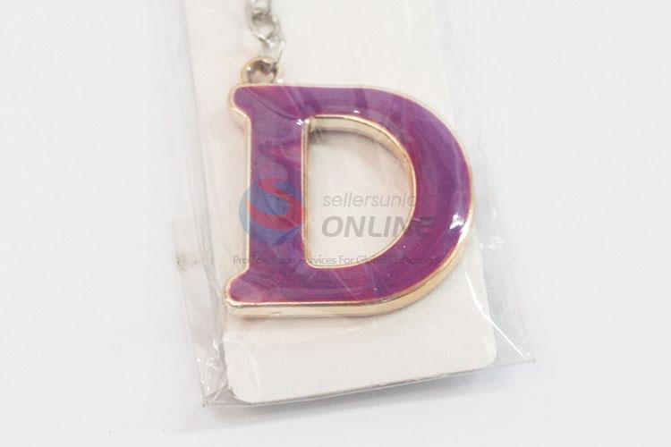 Simple style cheap top quality D shape key chain