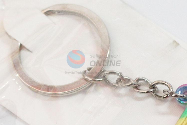 Newly low price colorful R shape key chain