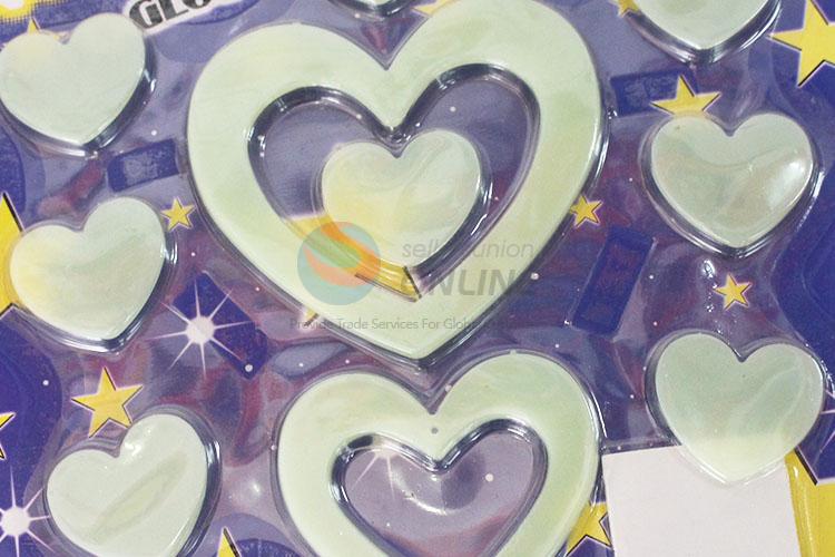 Cute low price best sales loving heart shape luminous stickers