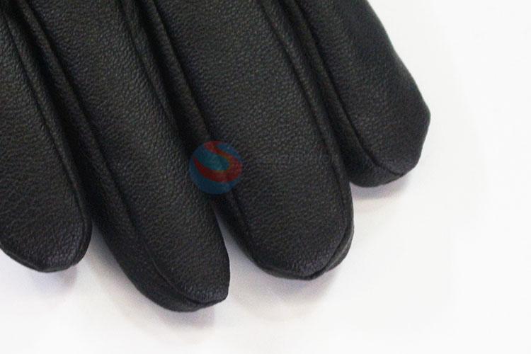 Top quality low price fashion style black women glove