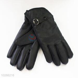 Top quality low price fashion style black women glove