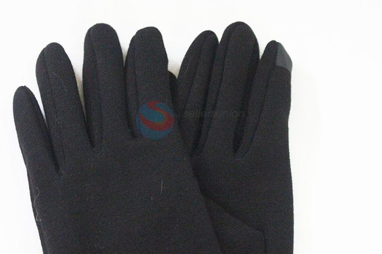 Popular cheap new style black women glove