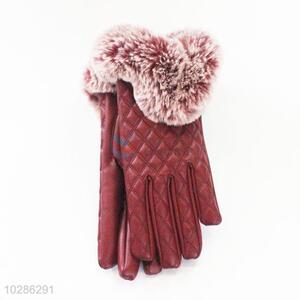 Popular cheap new style red women glove