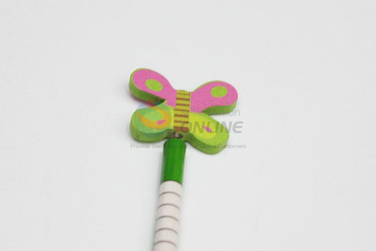 Wholesale Price Silm Colorful Butterfly Shape Wooden Pencil