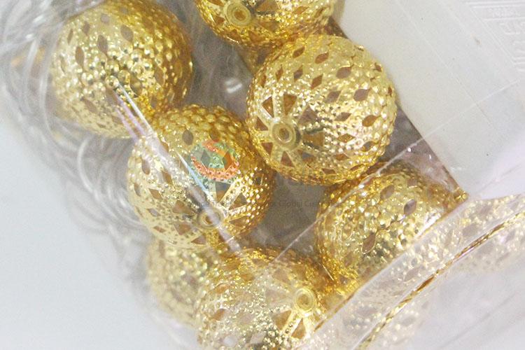 Fashion Design Battery Operated Golden Color Ball Light for Decoration