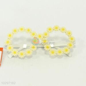 Wholesale low price best lovely yellow flowers party glasses