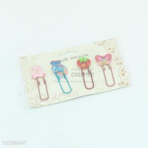 Cute Design Colorful 4pcs Paper Clips for Sale