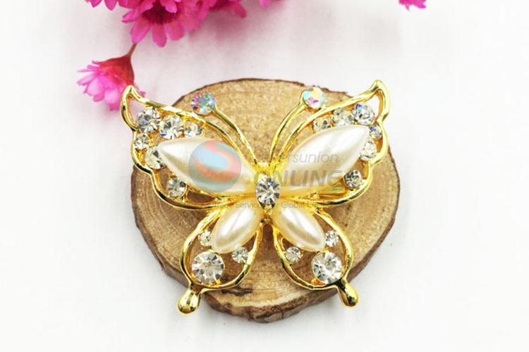 Butterfly Shaped Rhinestone Brooch for Wedding Invitations