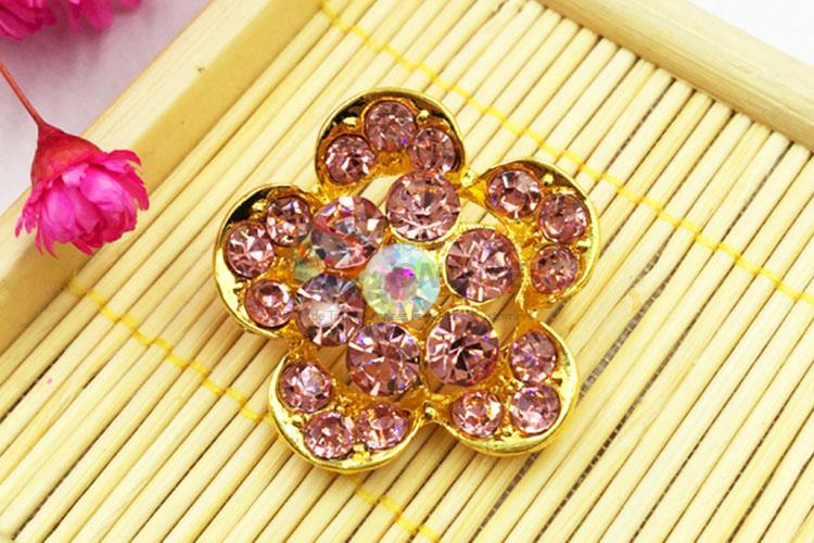 China Factory Vintage Flower Rhinestone Brooch for Ladies