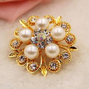 High Quality Crystal Breastpin for Dress Decoration