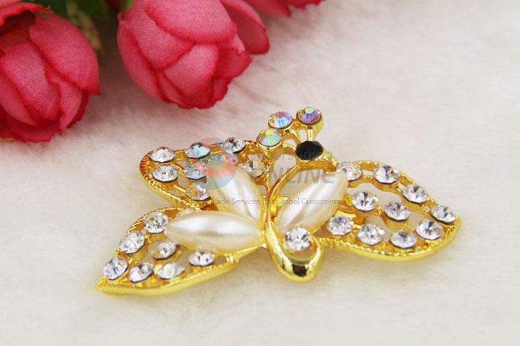 Kawaii Butterfly Shaped Rhinestone Breastpins for Evening Dress