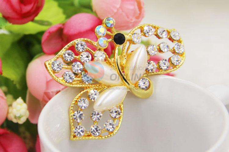 Kawaii Butterfly Shaped Rhinestone Breastpins for Evening Dress