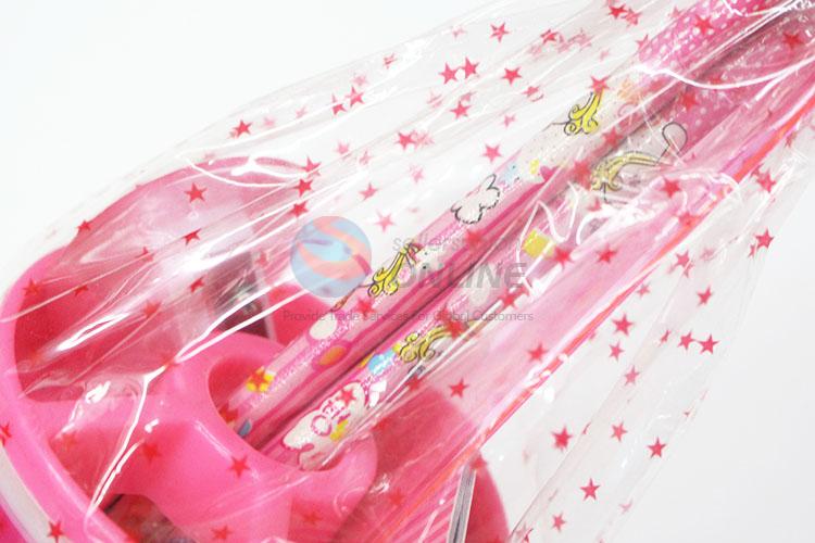 Wholesale cute fashionable pencil sharpener/pencil/ruler/book/pen holder stationery set