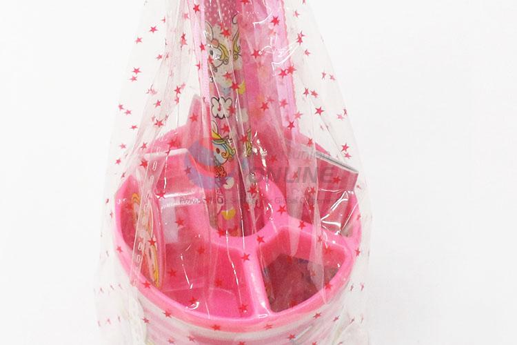 Wholesale cute fashionable pencil sharpener/pencil/ruler/book/pen holder stationery set