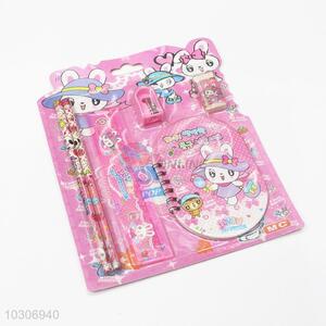 China factory price cute ruler/pencil/pencil sharpener/eraser/book stationery set