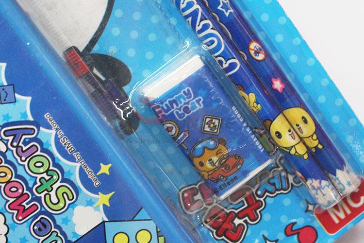 Cheap new style pencil case/pencil/pencil sharpener/eraser/ruler stationery set