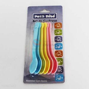 6 Pieces Colors Baby Spoon