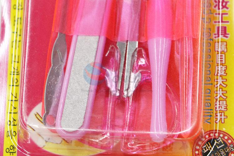 Girl Beauty Set Cuticle Pusher/ Eyebrow Scissors/ Nail File/ Comb/ Earpick for Sale