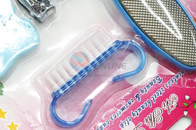 Girls Manicure Set Nail Clipper/ Eyebrow Scissors/ Callus Remover Pumice Stone Brush with Low Price