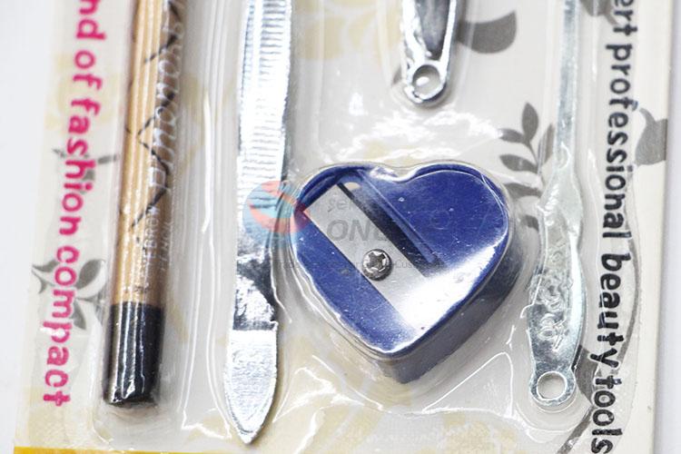 Wholesale Girls Manicure Set Nail Clipper/ Eyebrow Tweezers/ Pencil Sharpener