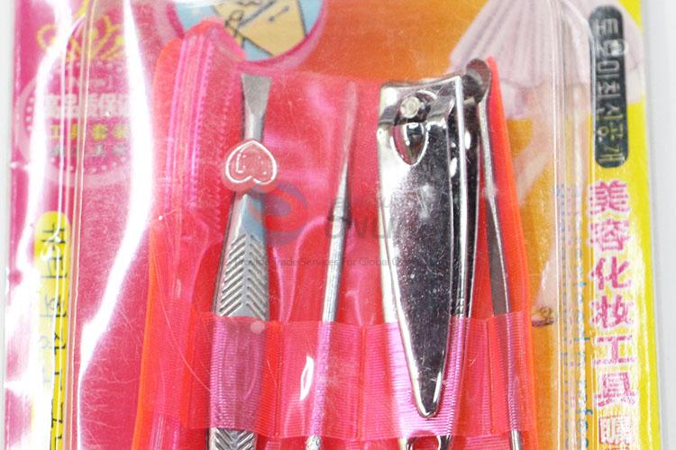 China Factory Girl Beauty Set Eyebrow Tweezers/ Nail Clipper/ Comb