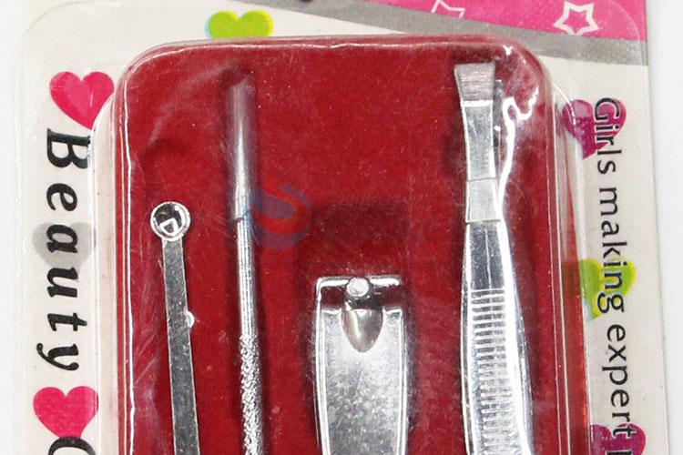 Latest Design Ladies Beauty Kit Eyebrow Tweezers/ Nail File/ Nail Clipper/ Earpick