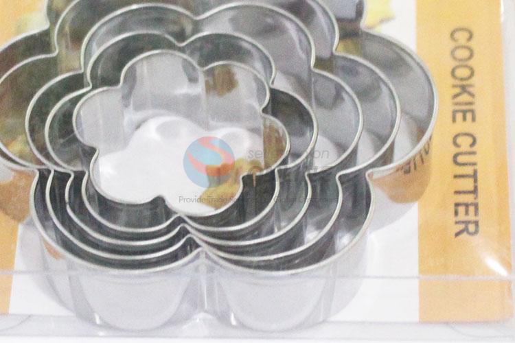 Top quality low price fashion style 5pcs flower shape biscuit moulds