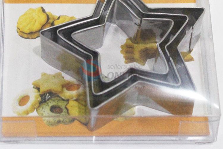 Wholesale low price best fashion 3pcs star shape biscuit moulds