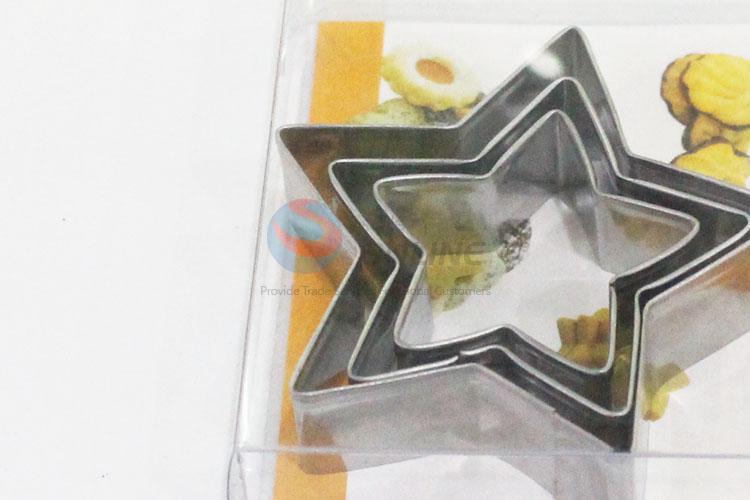 Wholesale low price best fashion 3pcs star shape biscuit moulds