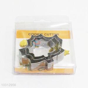 Fashionable low price maple leaf shape 3pcs biscuit moulds